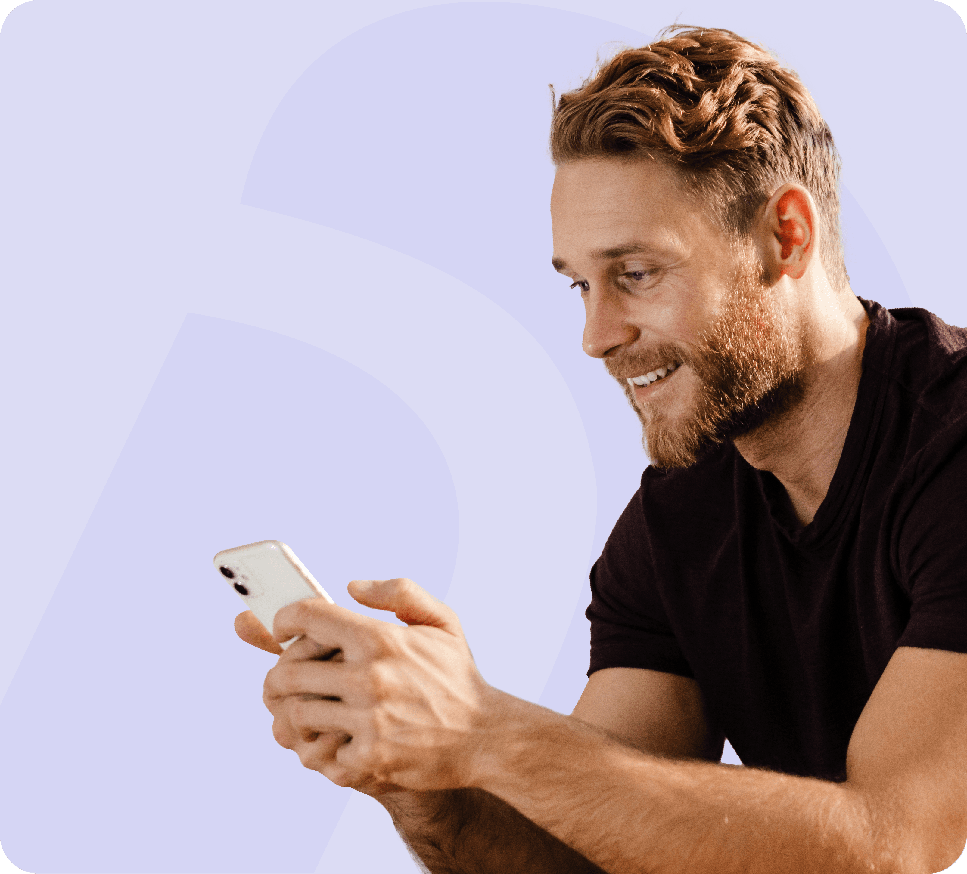 Man playing phone